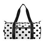 White And Black Polka Dot Pattern Print Gym Bag