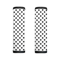 White And Black Polka Dot Pattern Print Handle Covers