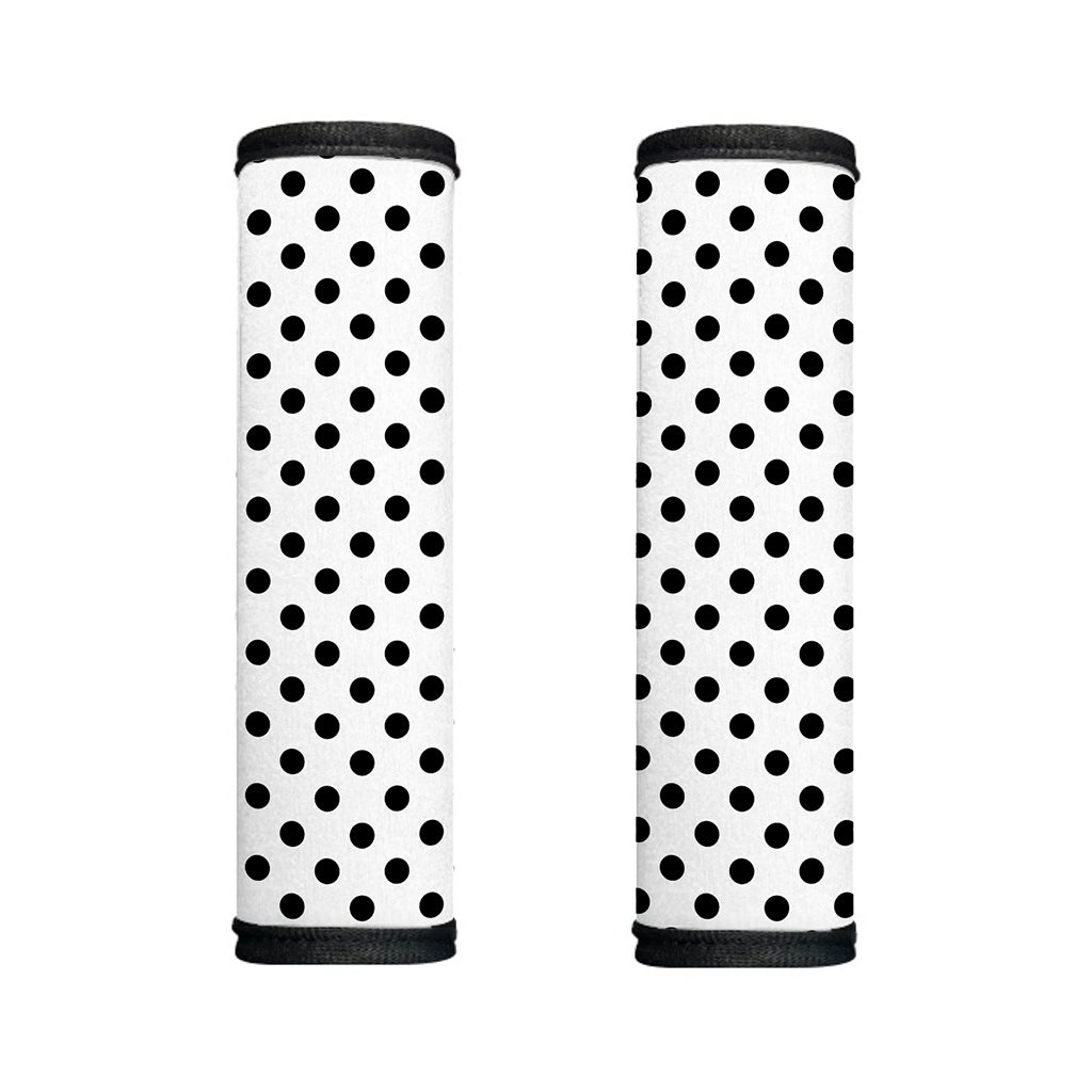 White And Black Polka Dot Pattern Print Handle Covers