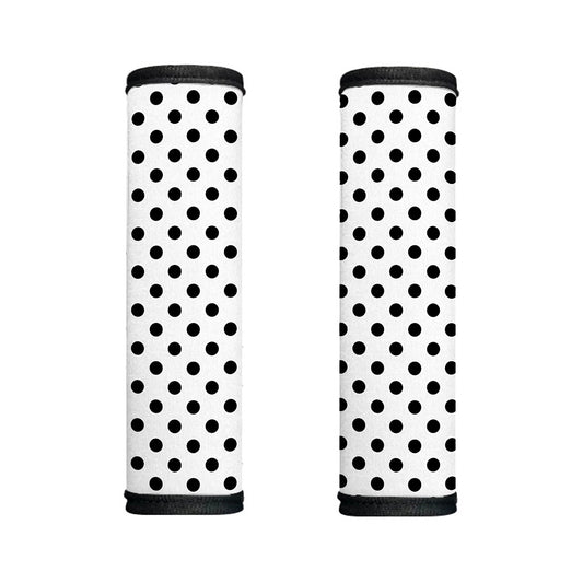 White And Black Polka Dot Pattern Print Handle Covers