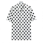White And Black Polka Dot Pattern Print Hawaiian Shirt