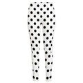 White And Black Polka Dot Pattern Print High-Waisted Pocket Leggings