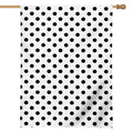 White And Black Polka Dot Pattern Print House Flag