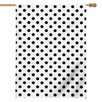 White And Black Polka Dot Pattern Print House Flag