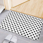 White And Black Polka Dot Pattern Print Indoor Door Mat