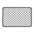 White And Black Polka Dot Pattern Print Kitchen Mat
