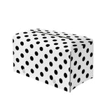 White And Black Polka Dot Pattern Print Leather Tissue Box Cover