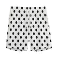 White And Black Polka Dot Pattern Print Men's Athletic Shorts
