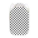 White And Black Polka Dot Pattern Print Mesh Laundry Hamper