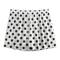 White And Black Polka Dot Pattern Print Mesh Shorts