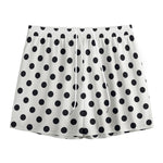 White And Black Polka Dot Pattern Print Mesh Shorts