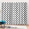 White And Black Polka Dot Pattern Print Pencil Pleat Curtains