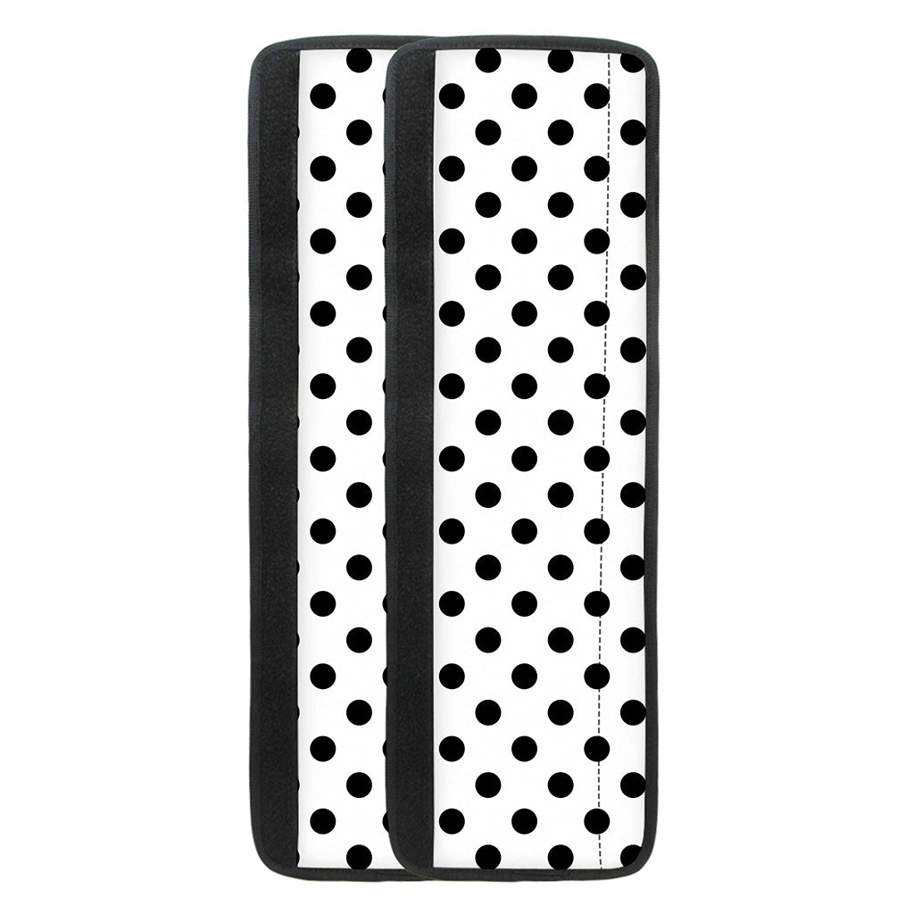 White And Black Polka Dot Pattern Print Refrigerator Handle Covers