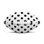 White And Black Polka Dot Pattern Print Rugby Ball