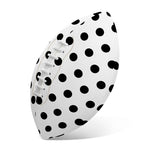 White And Black Polka Dot Pattern Print Rugby Ball