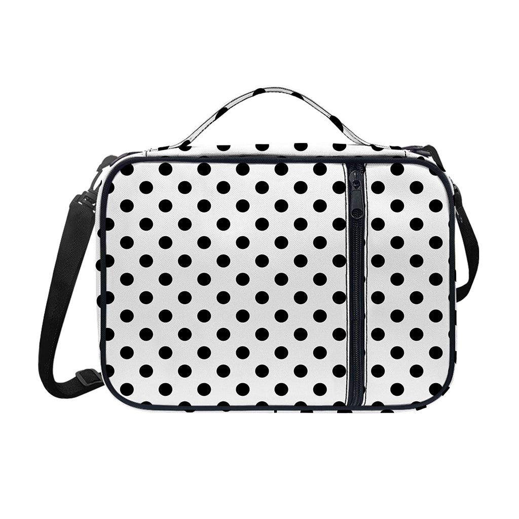 White And Black Polka Dot Pattern Print Shoulder Strap Bible Bag