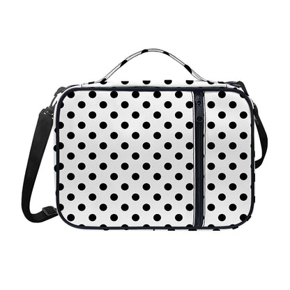 White And Black Polka Dot Pattern Print Shoulder Strap Bible Bag