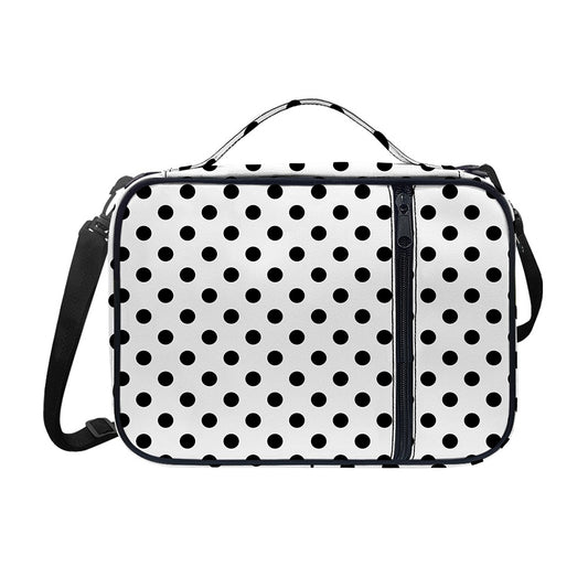 White And Black Polka Dot Pattern Print Shoulder Strap Bible Bag