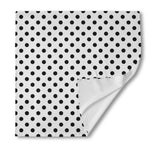 White And Black Polka Dot Pattern Print Silk Bandana