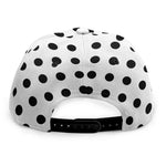 White And Black Polka Dot Pattern Print Snapback Cap