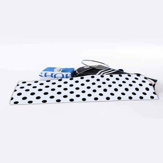 White And Black Polka Dot Pattern Print Sports Towel