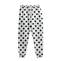 White And Black Polka Dot Pattern Print Sweatpants