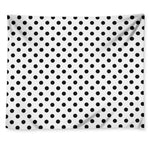 White And Black Polka Dot Pattern Print Tapestry