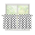 White And Black Polka Dot Pattern Print Tier Curtains