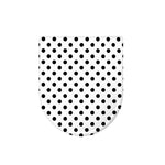 White And Black Polka Dot Pattern Print Toilet Lid Cover
