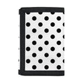 White And Black Polka Dot Pattern Print Trifold Wallet