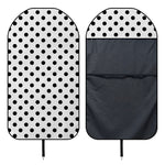 White And Black Polka Dot Pattern Print Waterproof Car Seat Cover