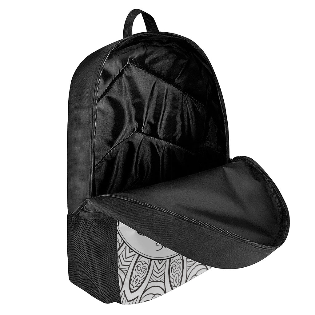 White And Black Scorpio Sign Print 17 Inch Backpack