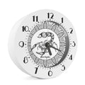 White And Black Scorpio Sign Print Alarm Clock