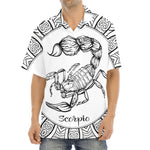 White And Black Scorpio Sign Print Aloha Shirt