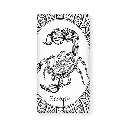 White And Black Scorpio Sign Print Baby Crib Sheet