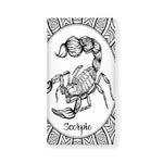 White And Black Scorpio Sign Print Baby Crib Sheet