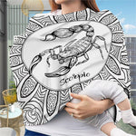 White And Black Scorpio Sign Print Baby Seat Cover