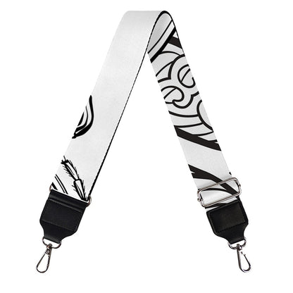White And Black Scorpio Sign Print Bag Strap