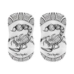 White And Black Scorpio Sign Print Bar Stool Covers