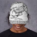 White And Black Scorpio Sign Print Baseball Cap
