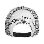 White And Black Scorpio Sign Print Baseball Cap