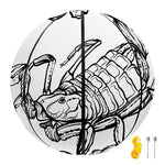 White And Black Scorpio Sign Print Basketball