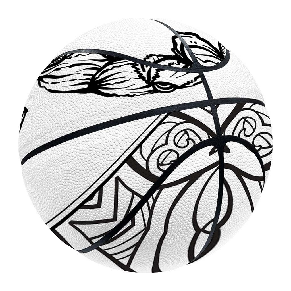 White And Black Scorpio Sign Print Basketball