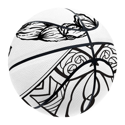 White And Black Scorpio Sign Print Basketball