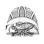 White And Black Scorpio Sign Print Beanie