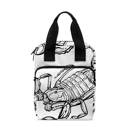 White And Black Scorpio Sign Print Bible Tote Bag