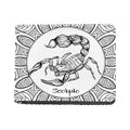 White And Black Scorpio Sign Print Bifold Wallet