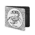 White And Black Scorpio Sign Print Bifold Wallet