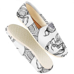 White And Black Scorpio Sign Print Casual Shoes