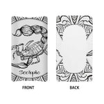 White And Black Scorpio Sign Print Changing Pad Cover